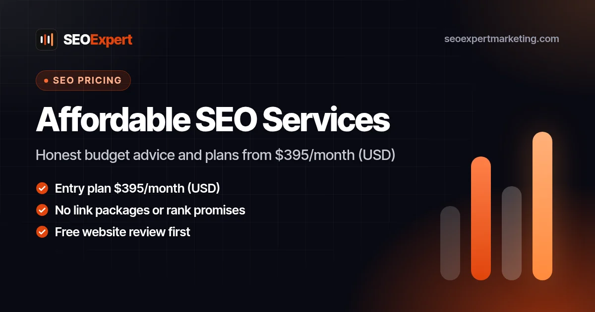 Affordable SEO Services: What Your Budget Can Really Buy: Honest budget advice and plans from $395/month (USD)