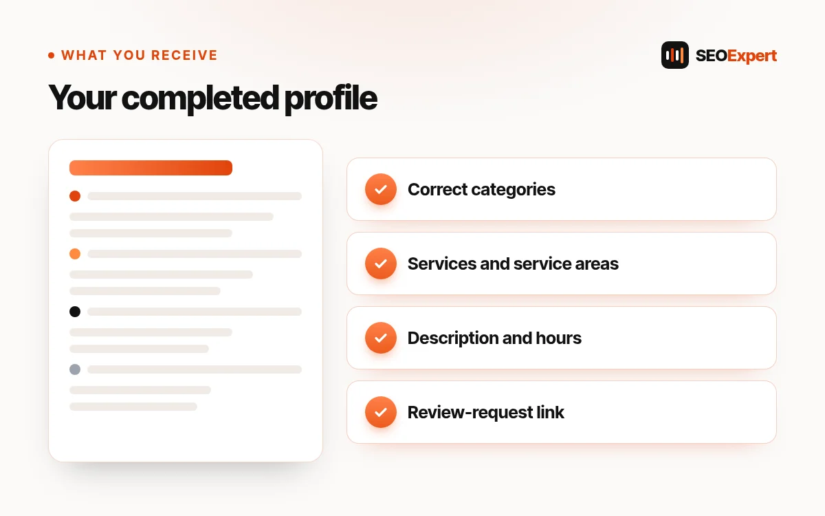 Google Business Profile setup: what you receive