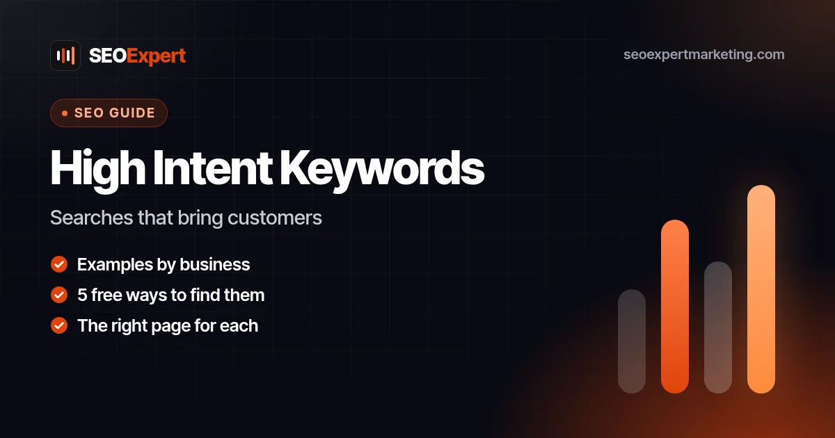 High Intent Keywords: Find the Searches That Bring Customers: Searches that bring customers
