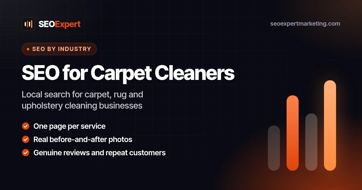 SEO for Carpet Cleaners and Rug Cleaning Companies: Local search for carpet, rug and upholstery cleaning businesses