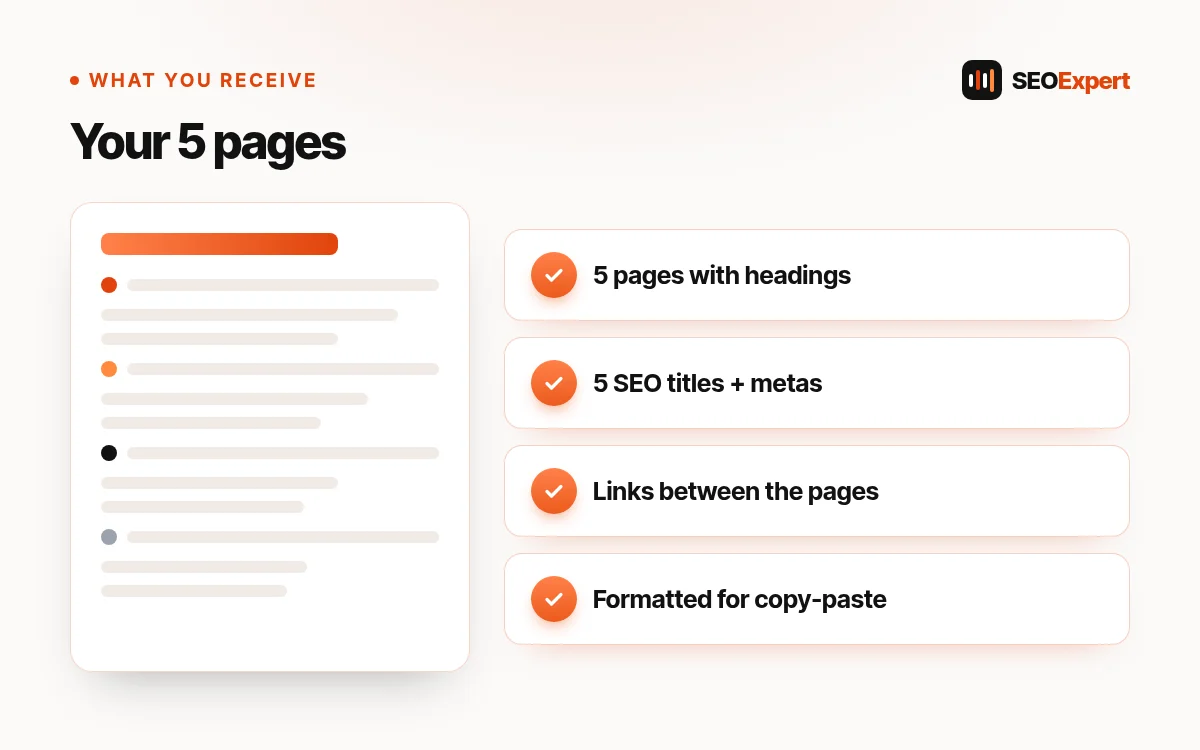 SEO writing package: what you receive