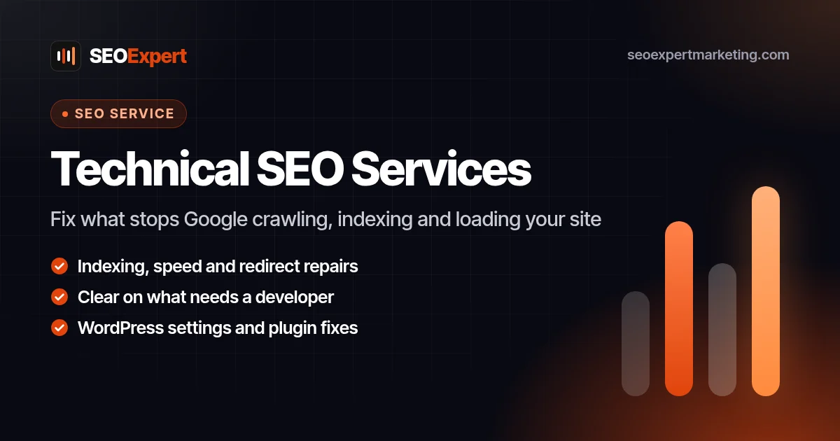 Technical SEO Services for Small Business Websites: Fix what stops Google crawling, indexing and loading your site